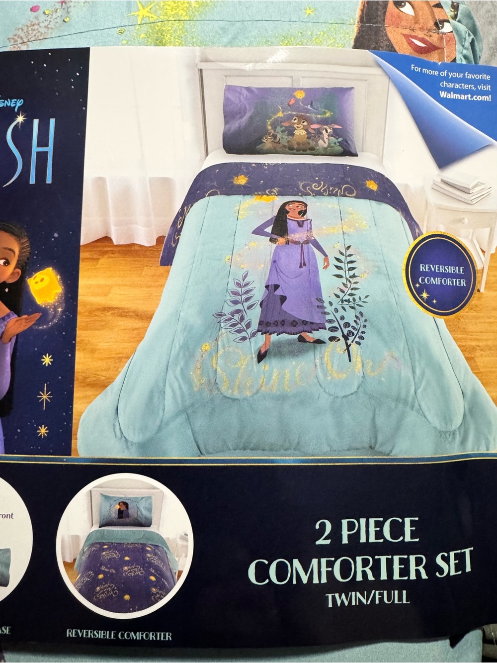 Disney Encanto Reversible Comforter Set - Teal & Purple